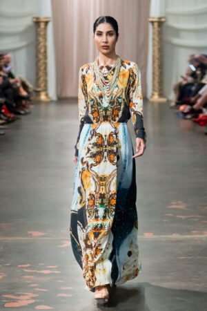 Digital Printed Floor Length Dress