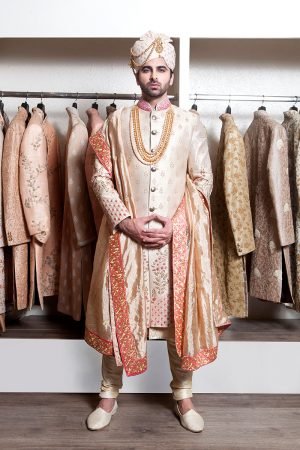 Silk Embroidered Sherwani